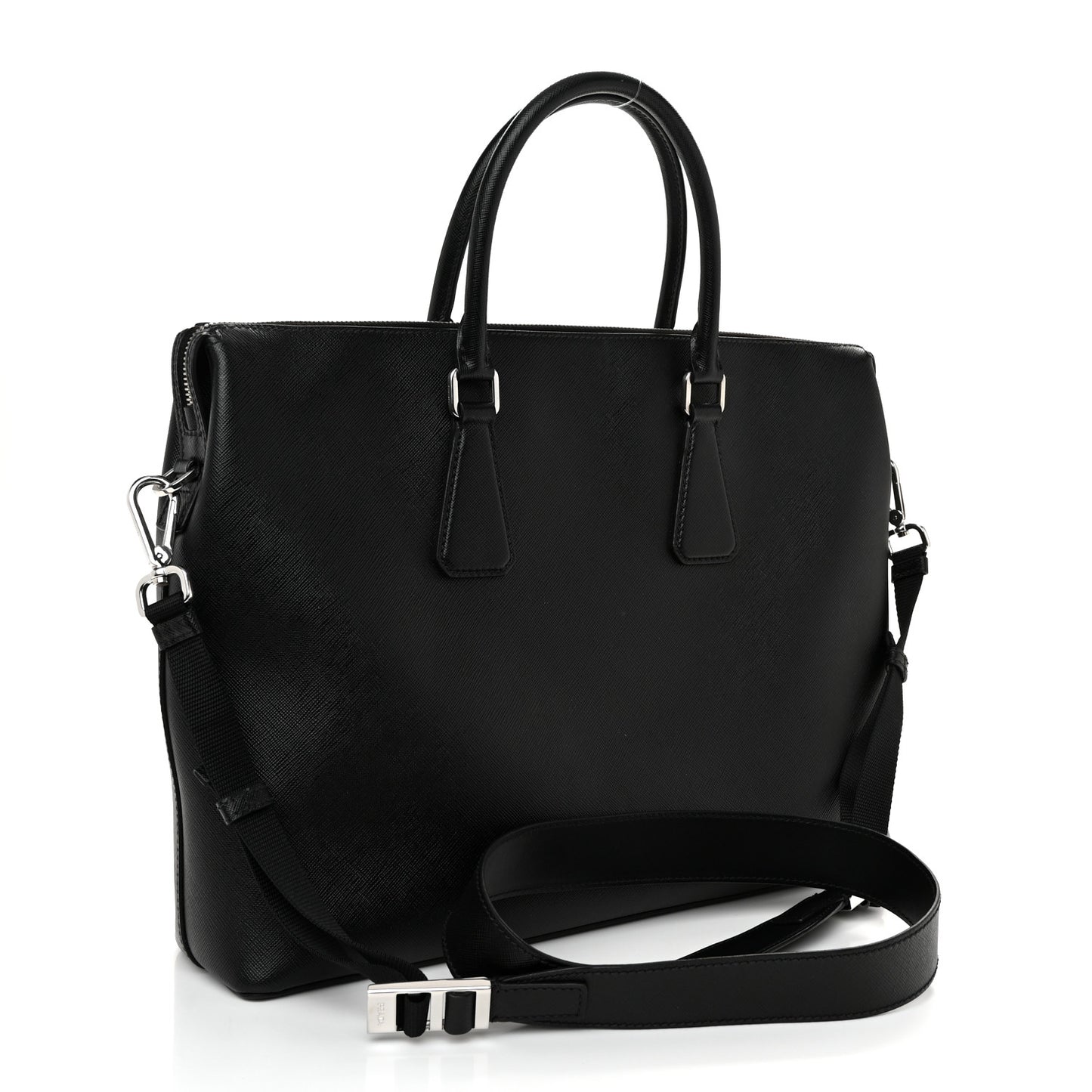 Saffiano Travel Briefcase Black