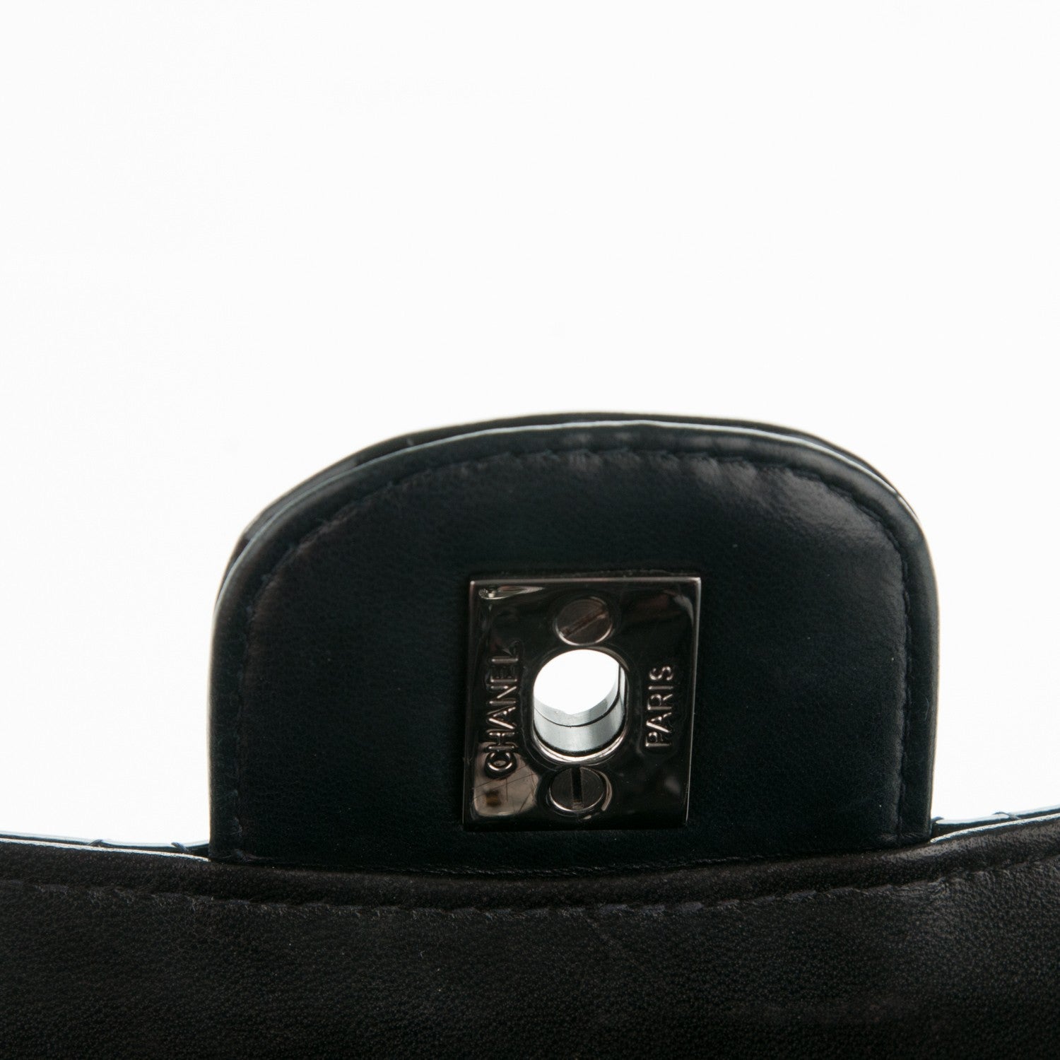 Chanel Patent Quilted Medium Double Flap Black 6 of 9