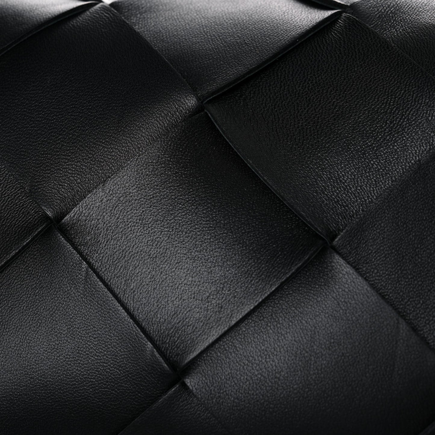 Lambskin Intreccio Small Cassette Camera Bag Black