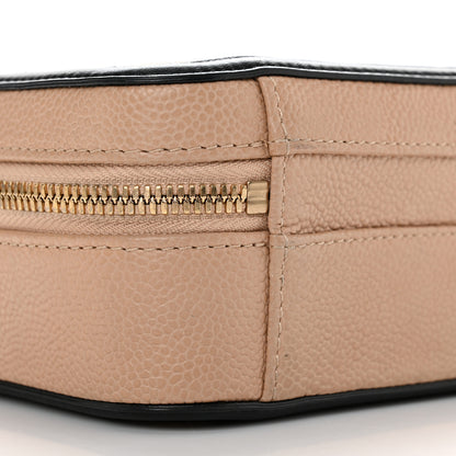 Chanel Caviar Quilted Small CC Filigree Vanity Case Beige Black 9 of 11