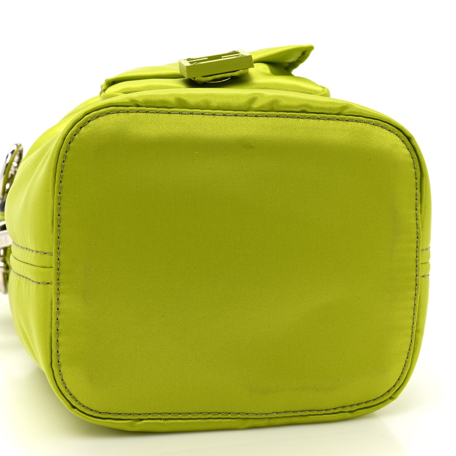 Fendi Nylon Ninfa Vitello King Cuoio Mini Mon Tresor Bucket Bag Wasabi 10 of 10