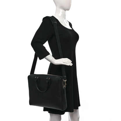 Gucci Pebbled Calfskin Briefcase Black 2 of 8