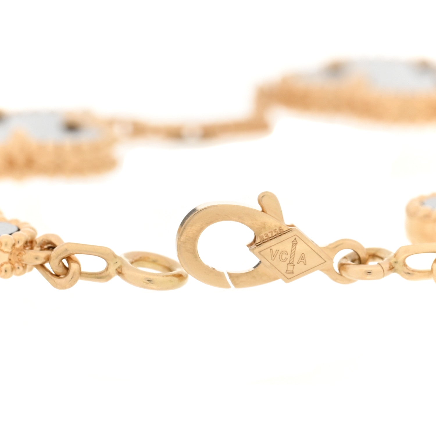 Van Cleef & Arpels 18K Yellow Gold Black Onyx 5 Motifs Vintage Alhambra Bracelet 3 of 6