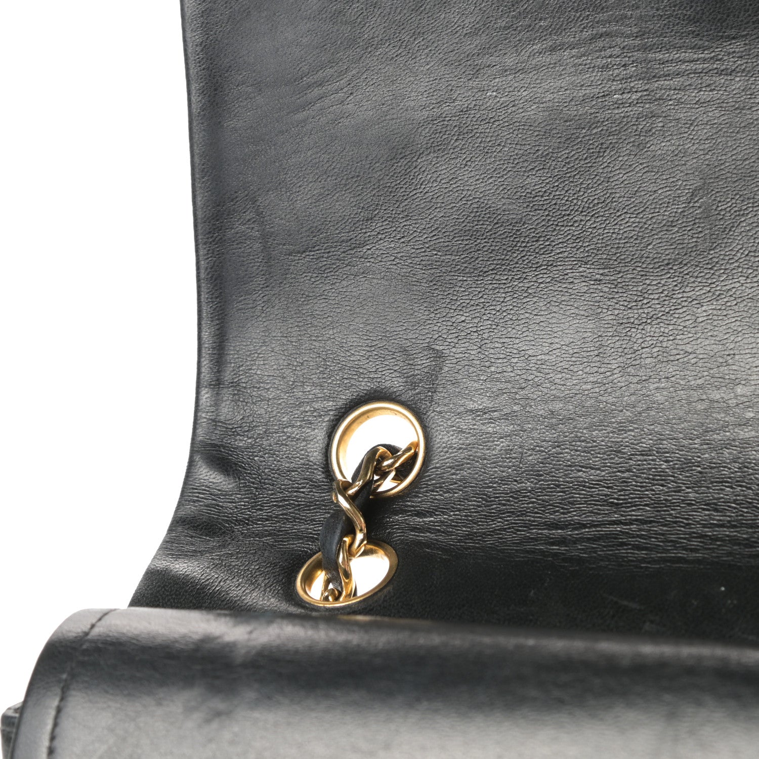 Chanel Lambskin Quilted Medium Double Flap Black 14 of 15