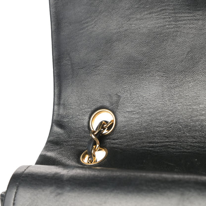 Chanel Lambskin Quilted Medium Double Flap Black 14 of 15