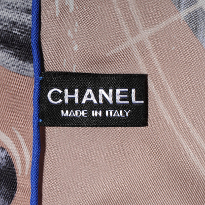 Chanel Silk Camellia CC Bubble Scarf Beige 4 of 6