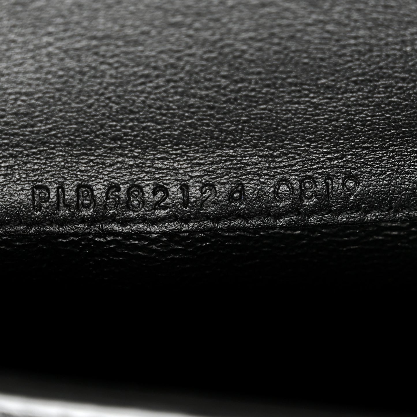 Calfskin Crocodile Embossed Monogram Uptown Wallet Black