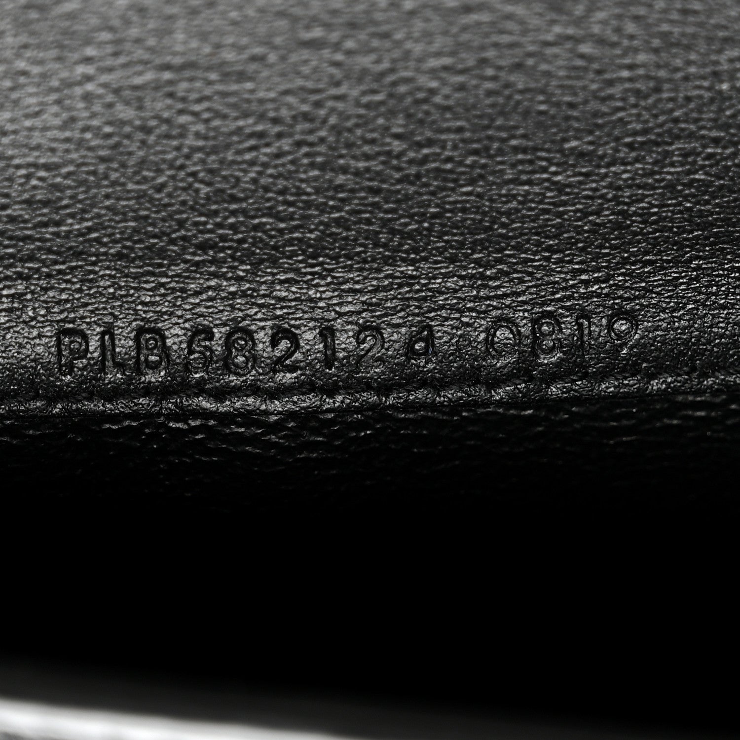 Saint Laurent Calfskin Crocodile Embossed Monogram Uptown Wallet Black 9 of 10