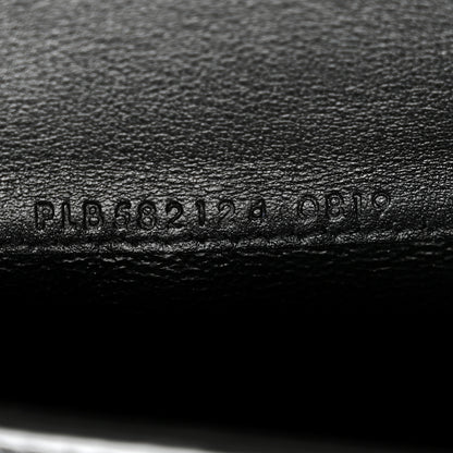 Saint Laurent Calfskin Crocodile Embossed Monogram Uptown Wallet Black 9 of 10
