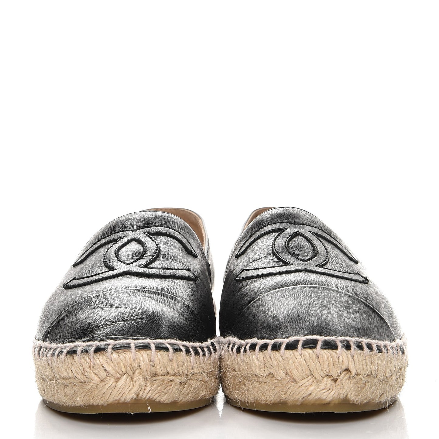 Lambskin CC Espadrilles 37 Black
