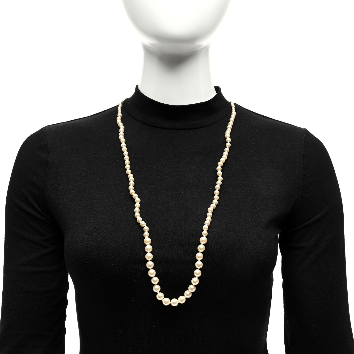 Gucci Pearl Interlocking GG Graduated Long Necklace 2 of 5