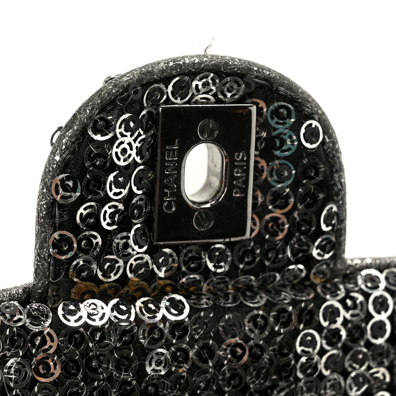 Chanel Sequin East West Flap Dark Silver 6 of 11