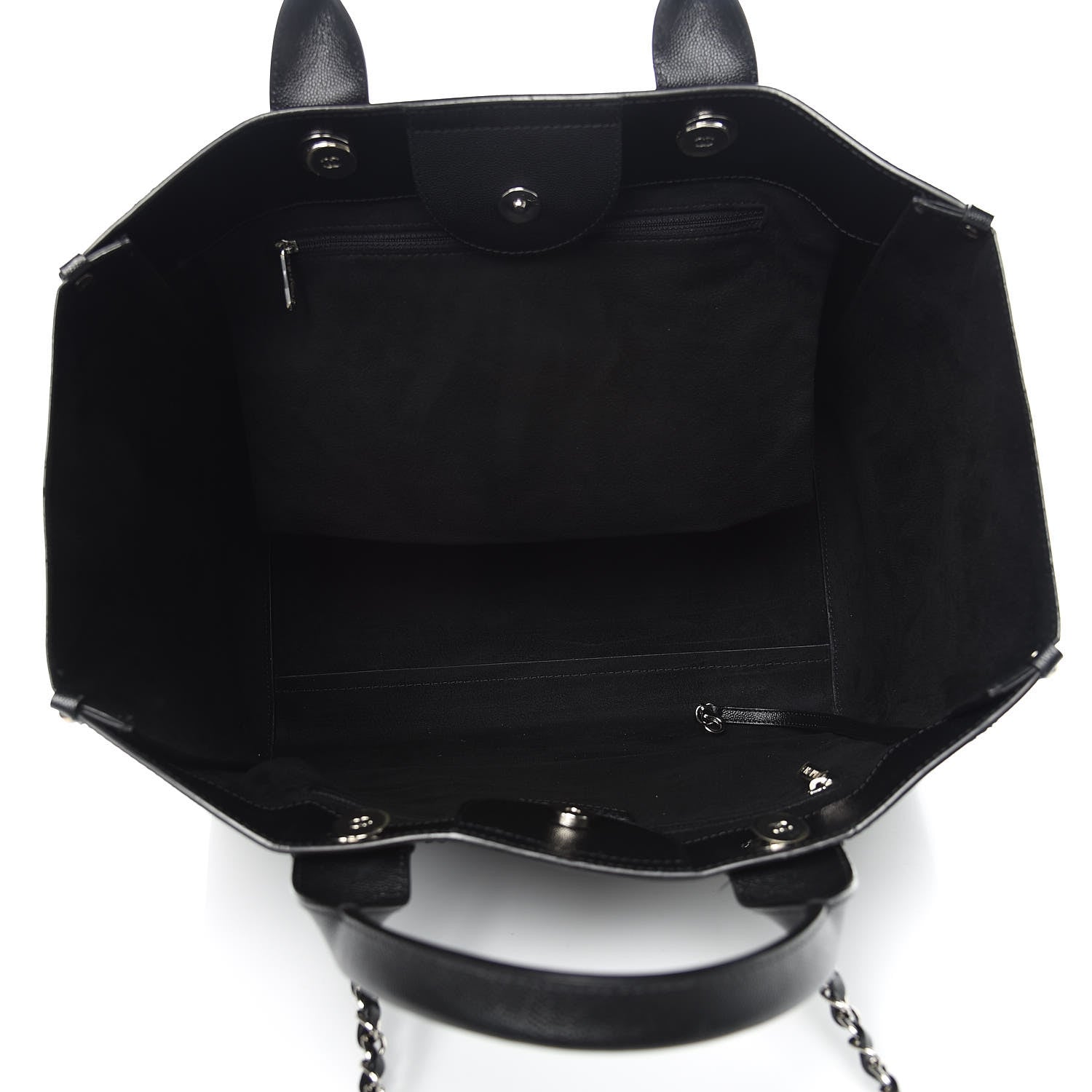 Chanel Caviar Large Studded Deauville Tote Black 5 of 14