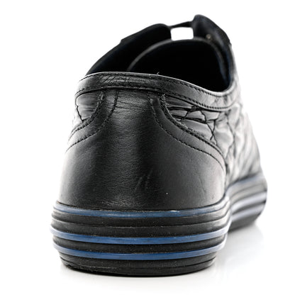 Chanel Nylon Calfskin Quilted CC Sneakers 37 Black Blue 11 of 11