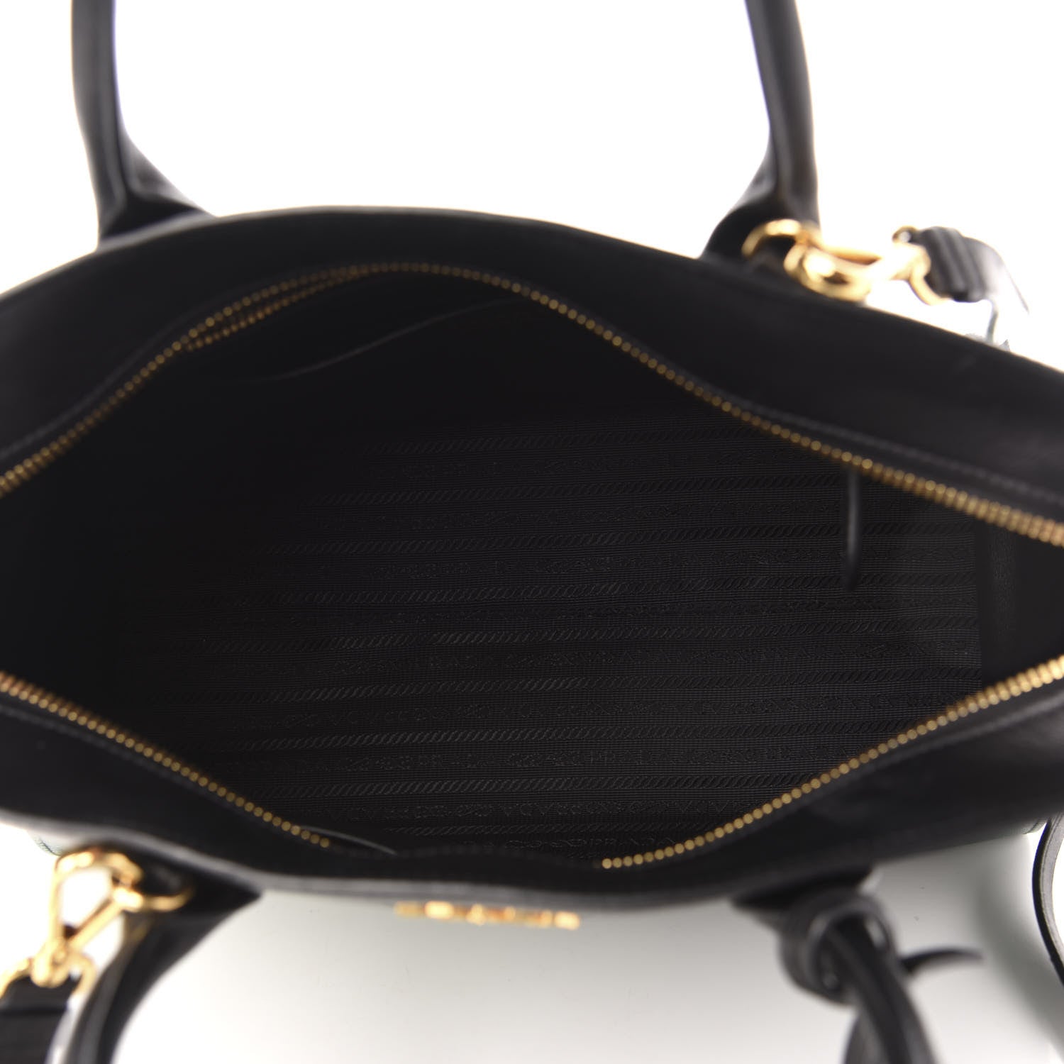 Prada Saffiano City Calf Medium Esplanade Tote Biliardo Black 6 of 15