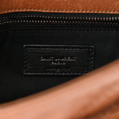 Saint Laurent Crinkled Calfskin Matelasse Monogram Medium Niki Chain Satchel Caramel 5 of 9