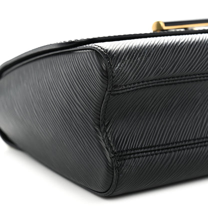 Louis Vuitton Epi Twist Shoulder Bag MM Matte Black Gold 8 of 11