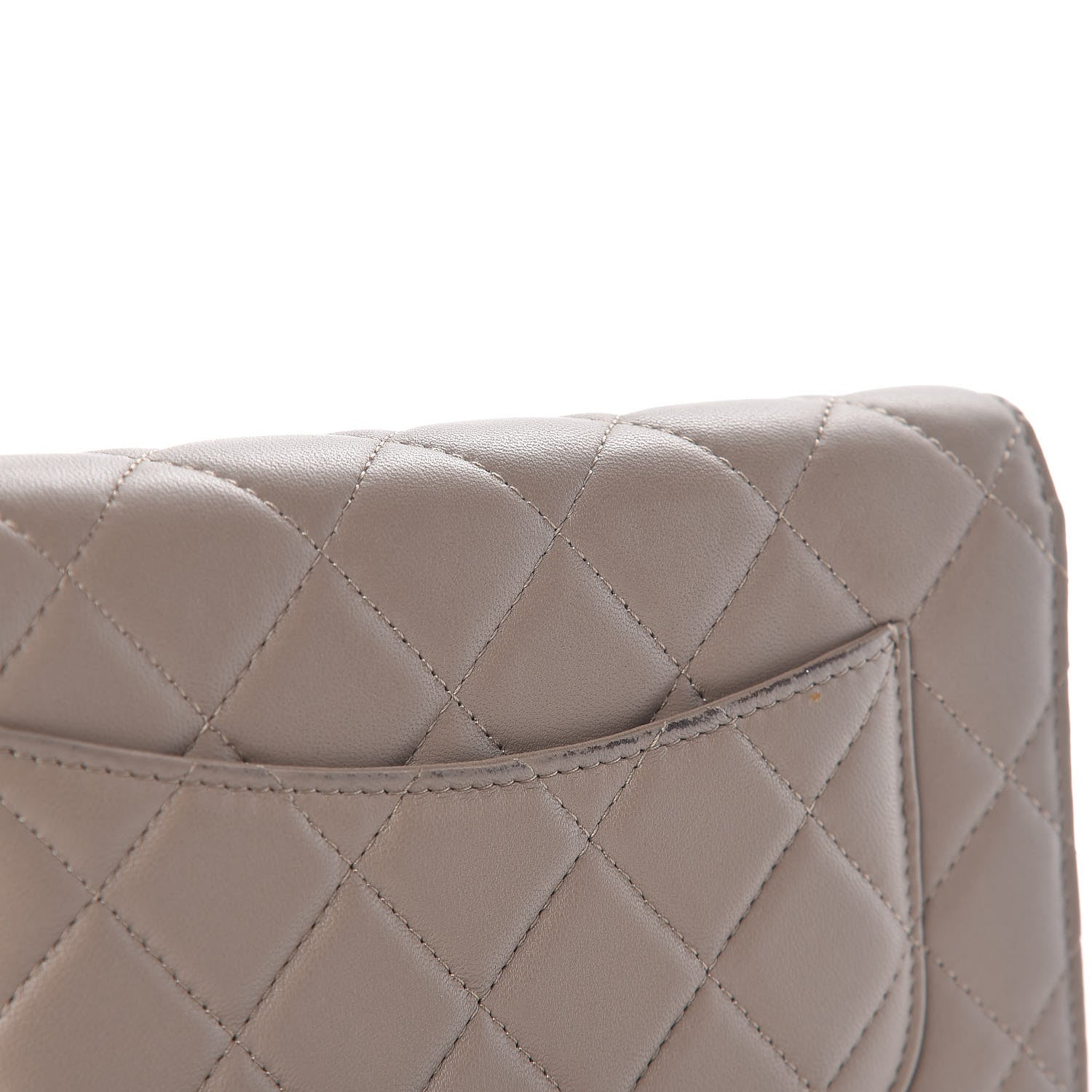 Chanel Lambskin Quilted Wallet on Chain WOC Taupe 11 of 15