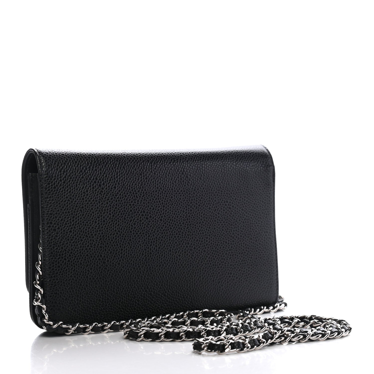 Chanel Caviar Timeless CC Wallet On Chain WOC Black 3 of 9