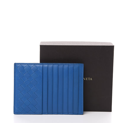 Bottega Veneta Nappa Intrecciato Card Case Sapphire 6 of 6