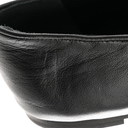 Chanel Lambskin Grosgrain Cap Toe CC Ballerina Flats With Leg Warmers 36 Black 11 of 17