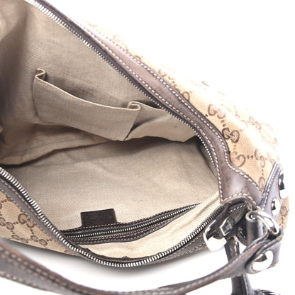 Gucci Monogram Medium Icon Bit Hobo Dark Brown 4 of 5