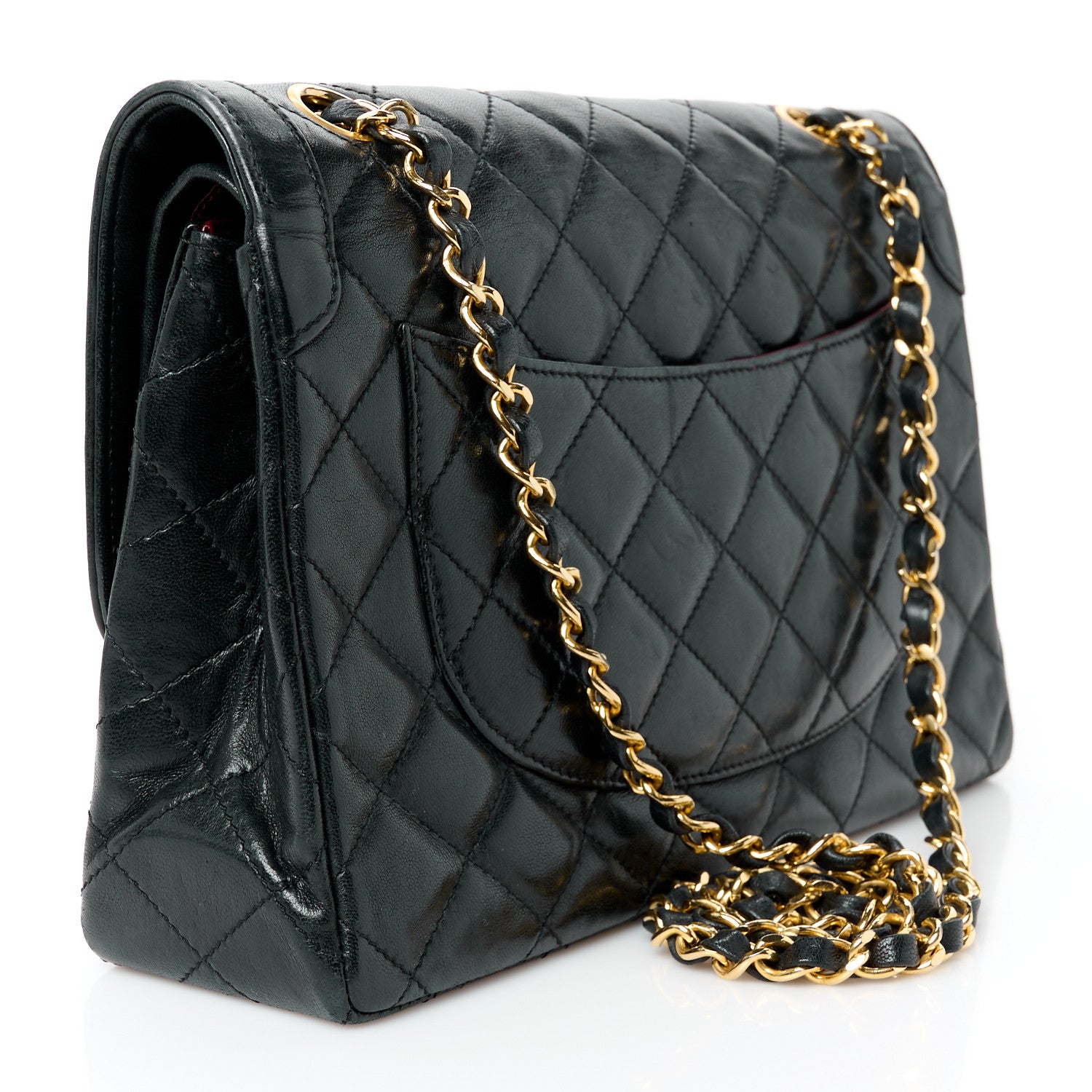 Chanel Lambskin Quilted Medium Double Flap Bag Black 3 of 12