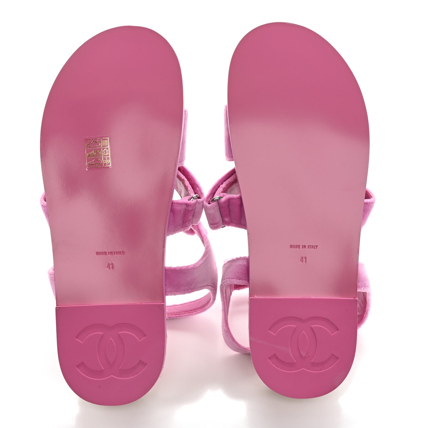 Velvet CC Flat Sandals 41 Pink