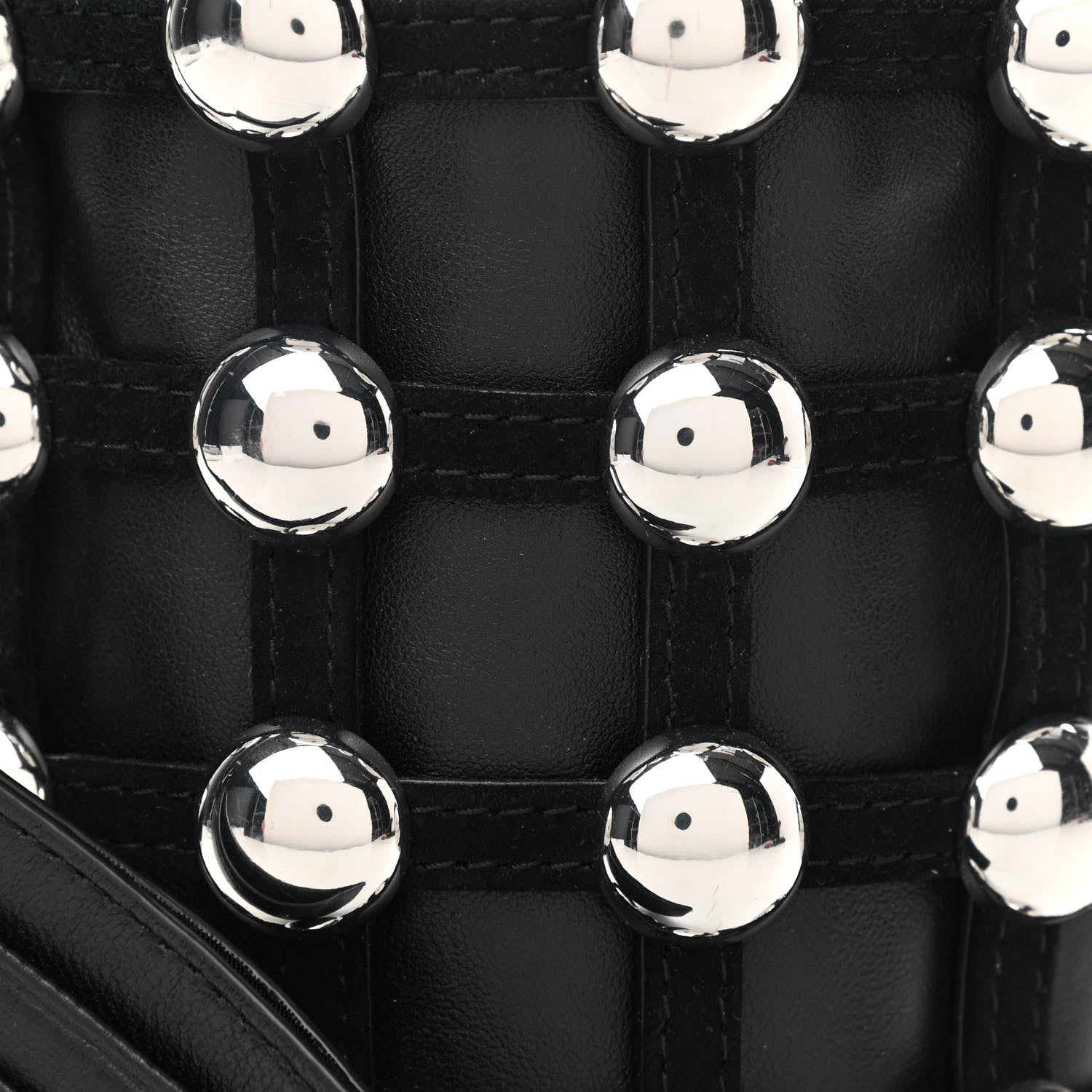 Alexander Wang Calfskin Crystal Embellished Roxy Mini Bucket Bag Black 6 of 8