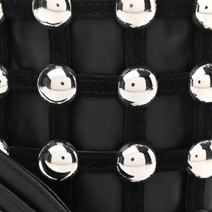 Alexander Wang Calfskin Crystal Embellished Roxy Mini Bucket Bag Black 6 of 8