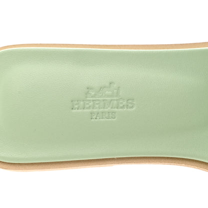 Hermes Epsom Oran Sandals 38 Vert Jade 7 of 9