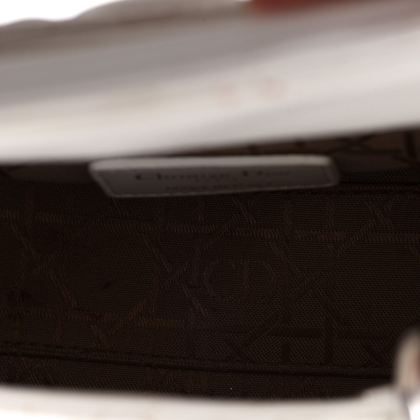Lambskin Cannage Mini Lady Dior White