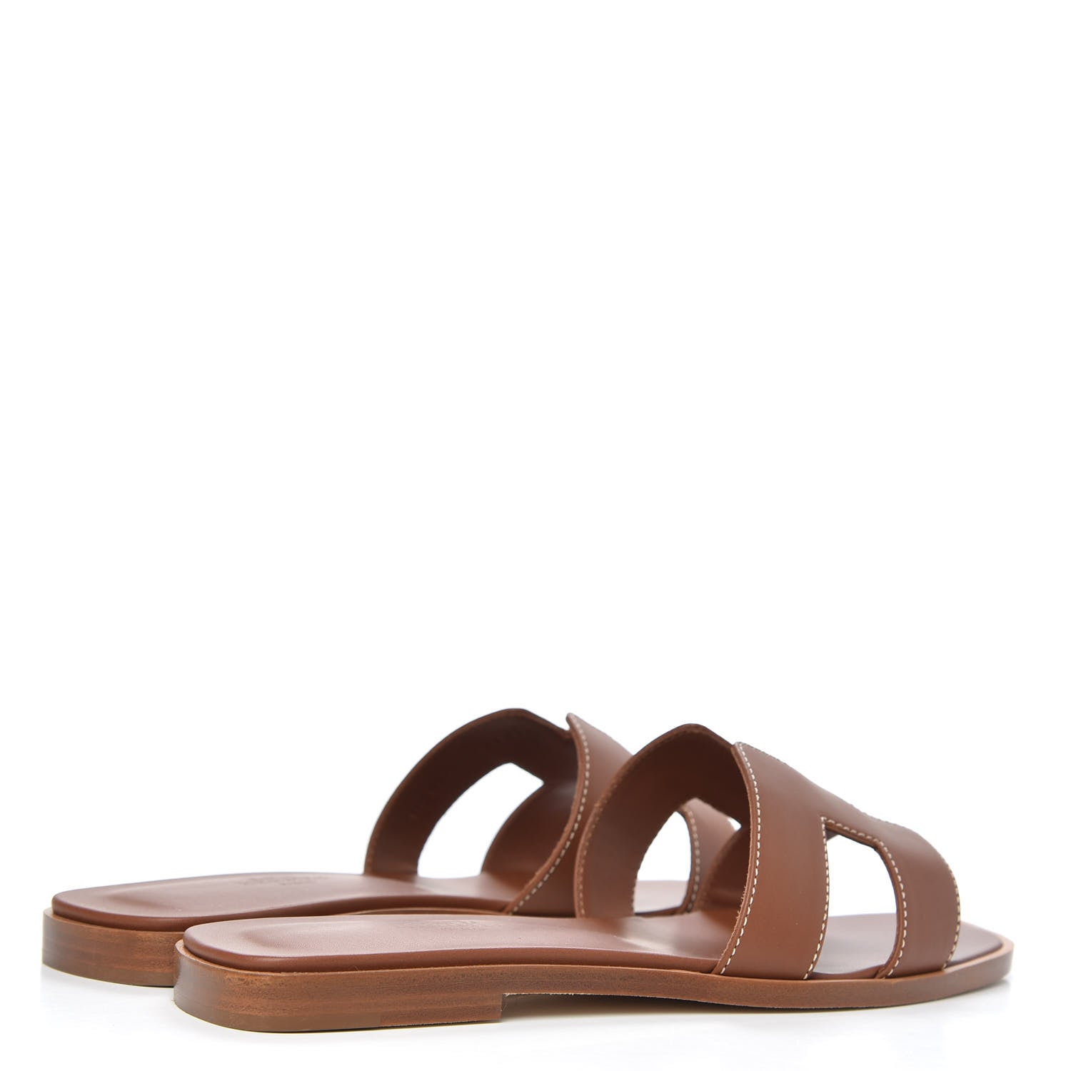 Hermes Box Calfskin Oran Sandals 36 Gold 4 of 9