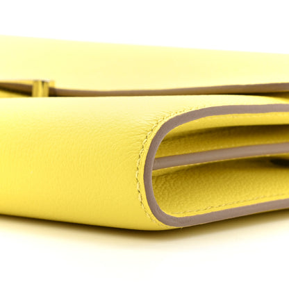 Hermes Evercolor Constance Wallet To Go Lime 11 of 13