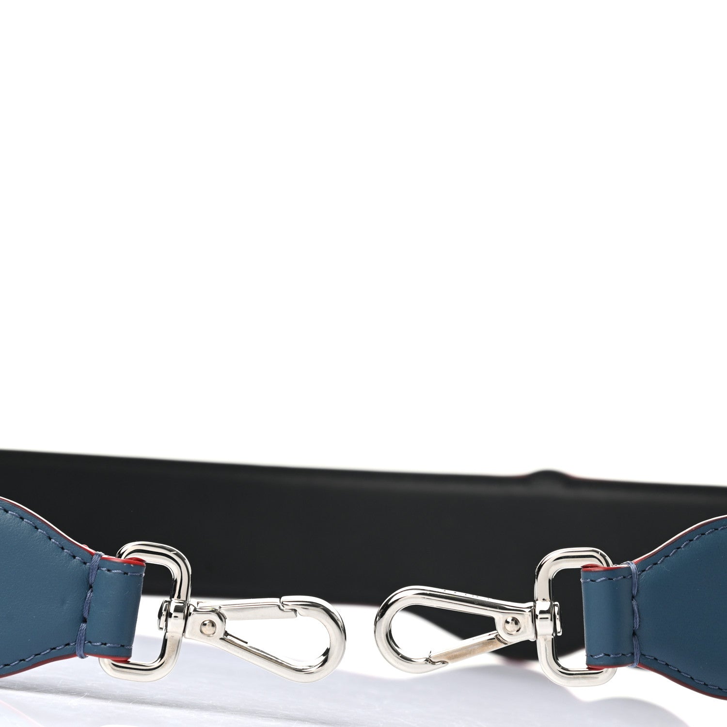 Fendi Vitello Century Elaphe Open Your Heart Bi-Color Strap You Balena Black 3 of 6