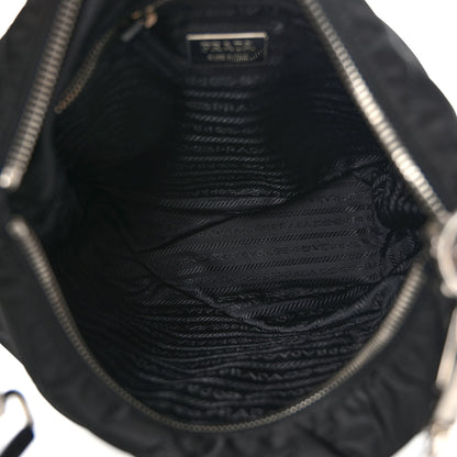 Prada Tessuto Nylon Stitched Hobo Black 5 of 9