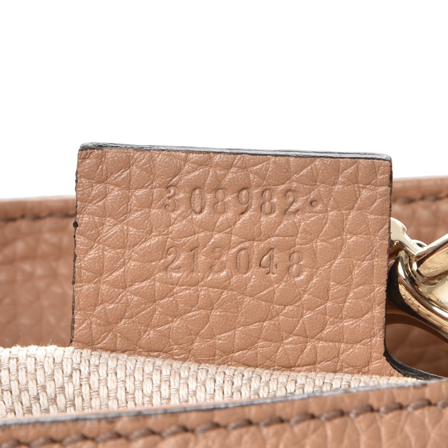 Gucci Pebbled Calfskin Medium Soho Chain Shoulder Bag Rose Beige 7 of 9