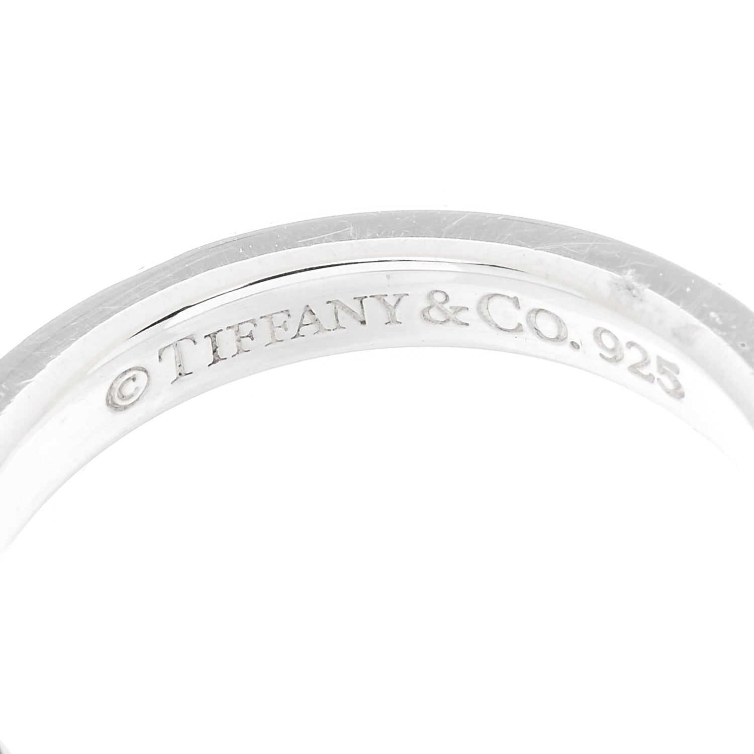 Tiffany Sterling Silver Narrow Notes Ring 50 5.5 4 of 4