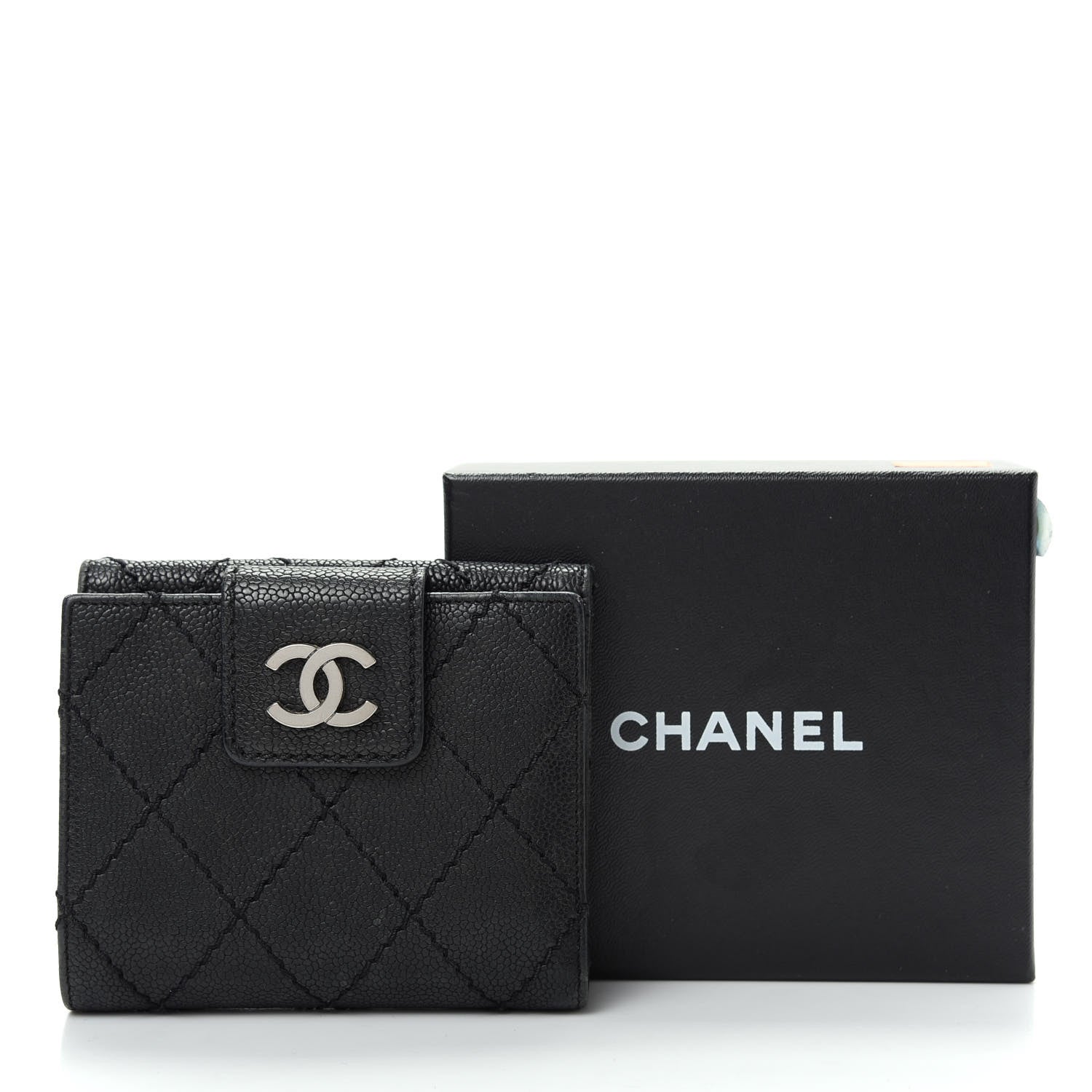 Chanel Caviar Outdoor Ligne French Wallet Black 9 of 9
