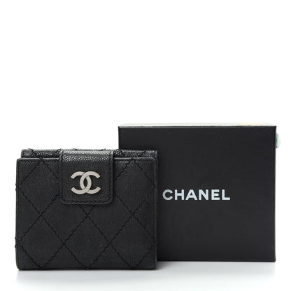 Chanel Caviar Outdoor Ligne French Wallet Black 9 of 9