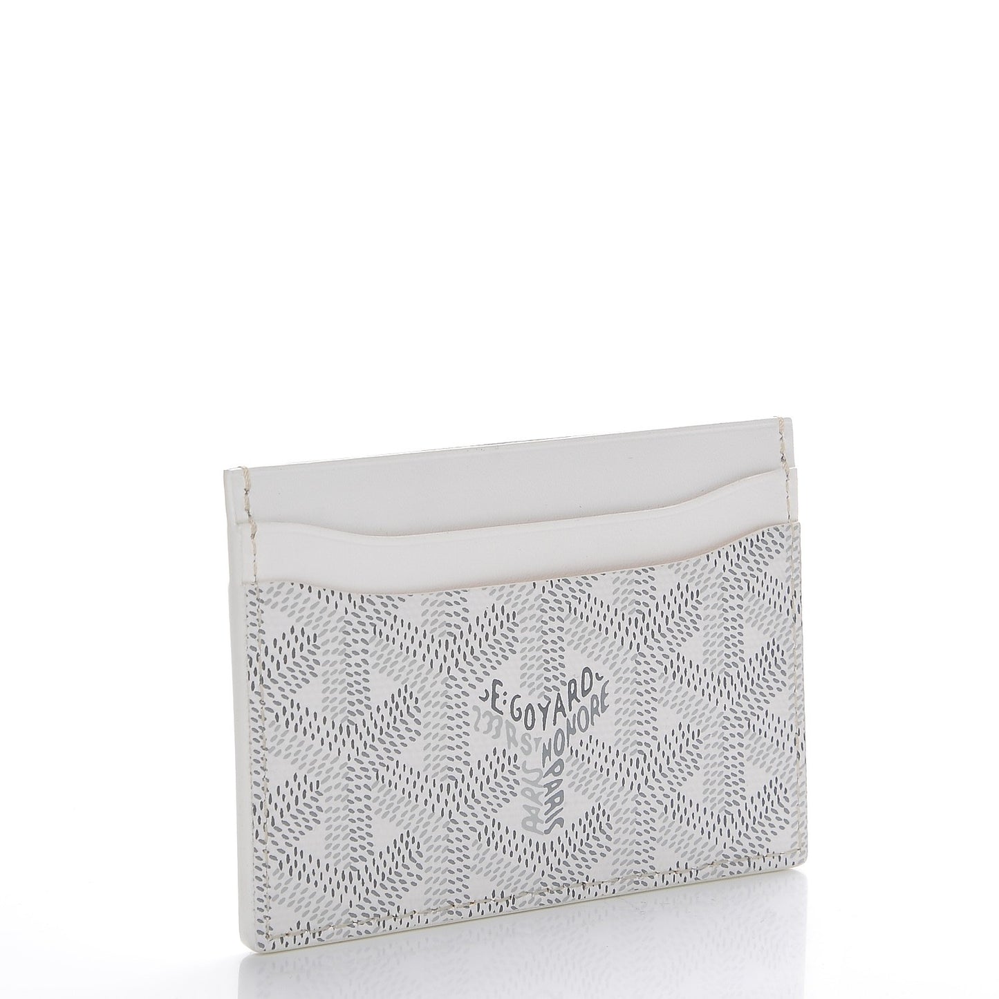 Goyardine Saint Sulpice Card Holder White