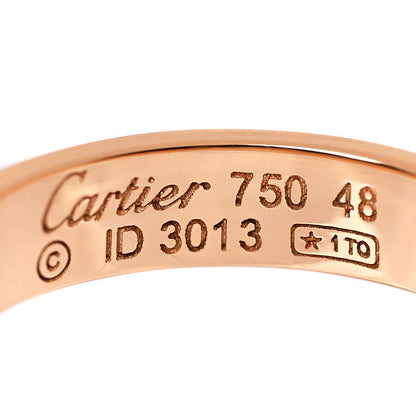 Cartier 18K Pink Gold 3.5mm LOVE Wedding Band Ring 48 4.5 4 of 4