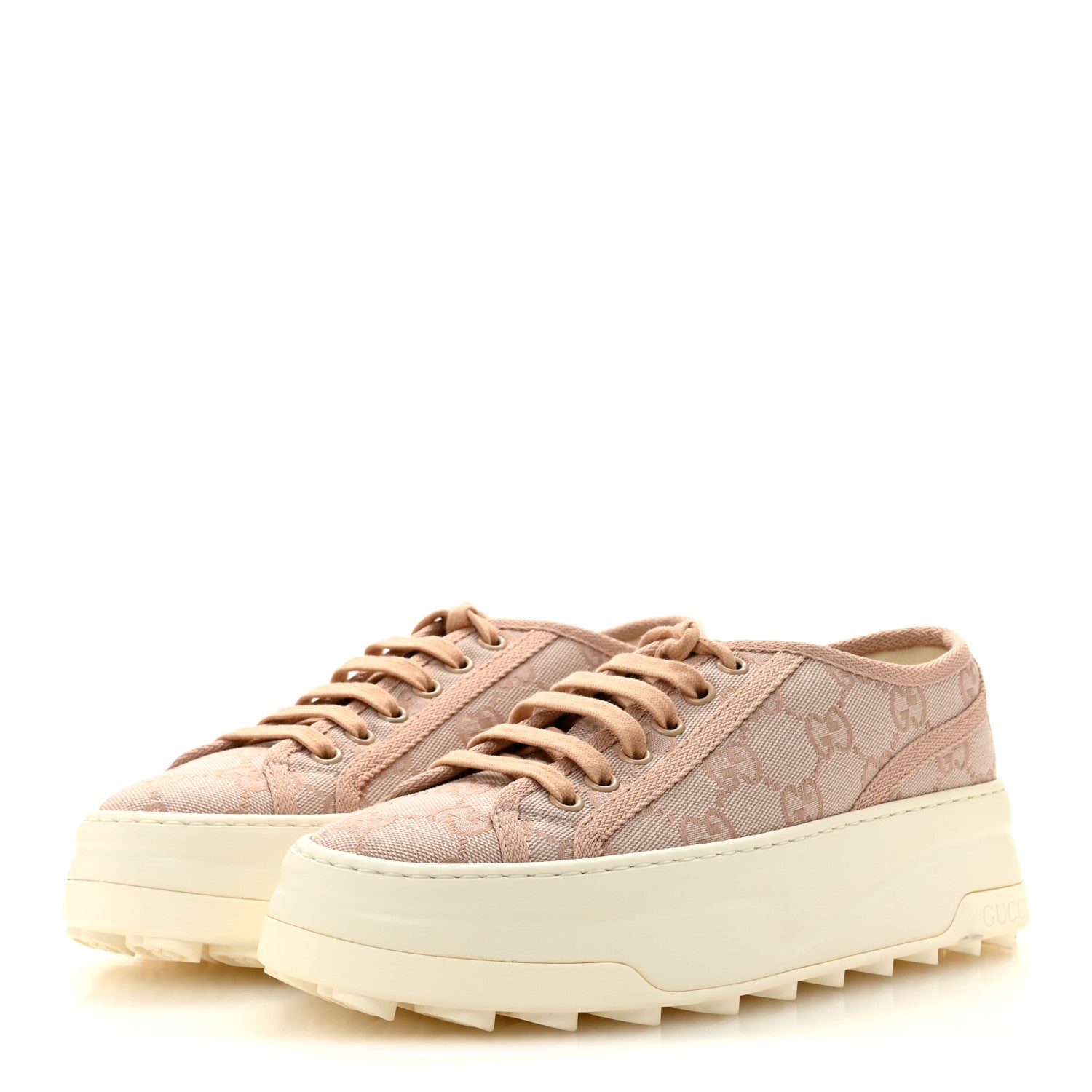 Gucci GG Monogram Womens 1977 Tennis Platform 52mm Sneakers 36 Skin Rose 4 of 9