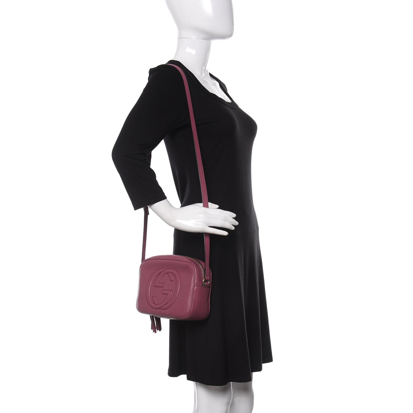Pebbled Calfskin Small Soho Disco Bag Peonia Flower