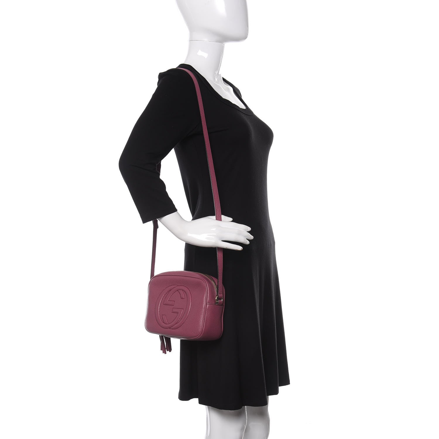 Gucci Pebbled Calfskin Small Soho Disco Bag Peonia Flower 2 of 12