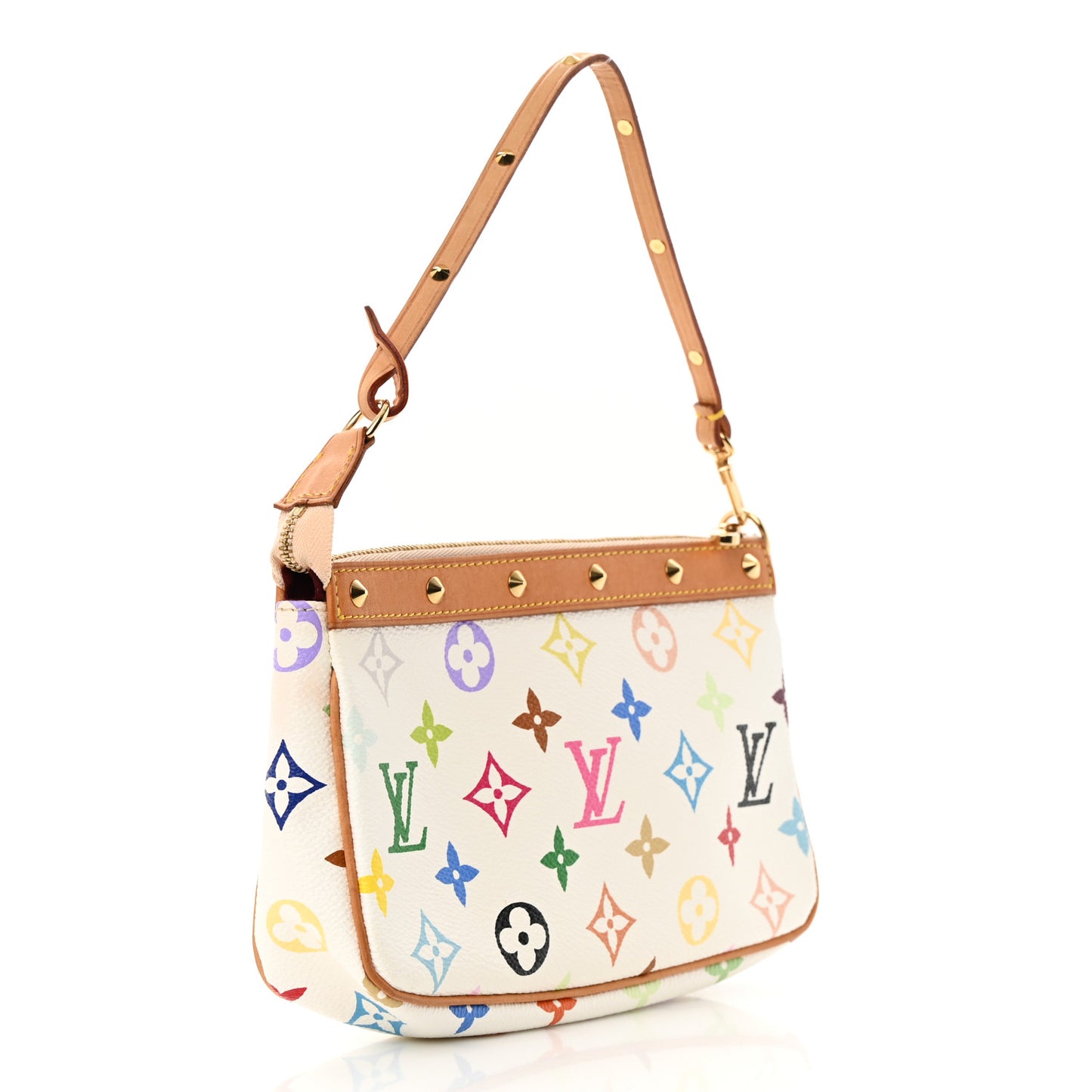Monogram Multicolor Pochette Accessories White