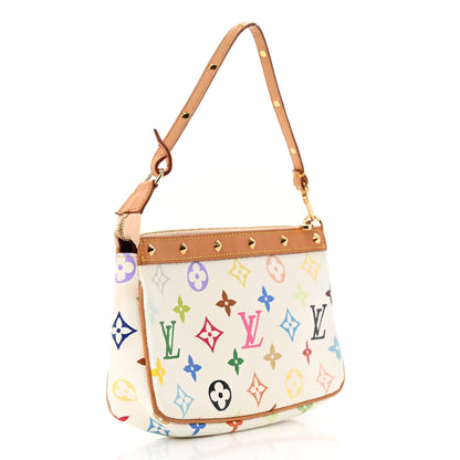 Louis Vuitton Monogram Multicolor Pochette Accessories White 2 of 12