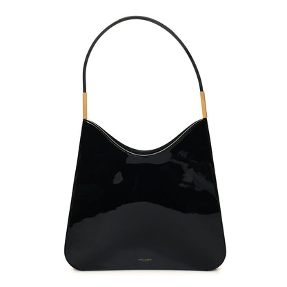 Saint Laurent Patent Calfskin Sadie Shoulder Bag Black 1 of 10