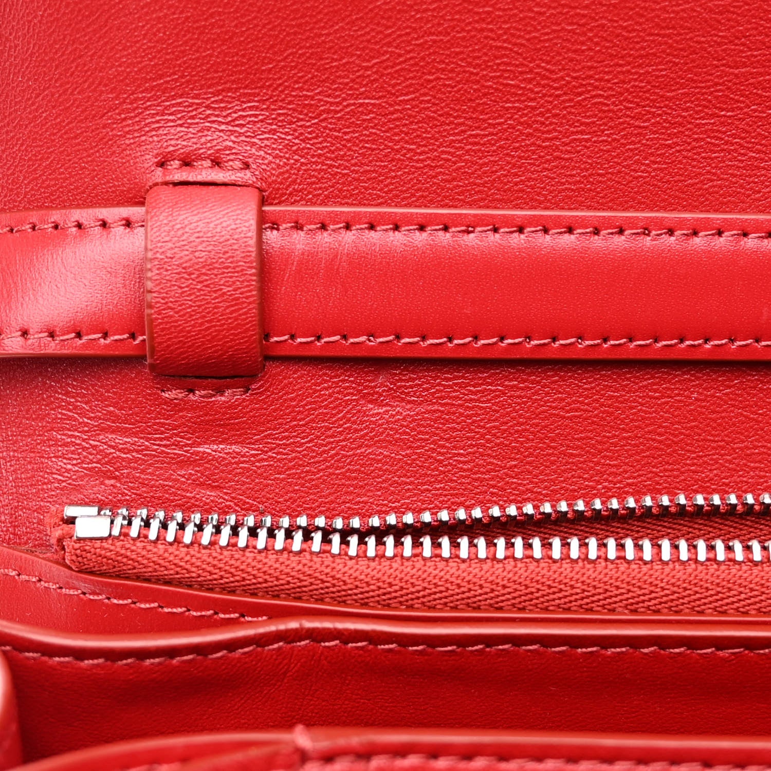 Celine Box Calfskin Medium Classic Box Flap Bag Red 10 of 11