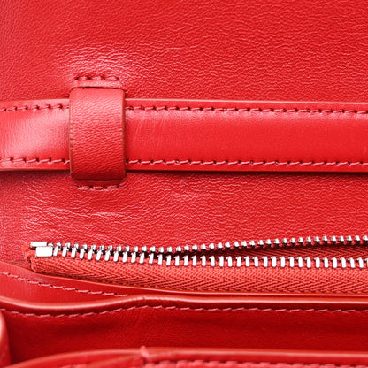 Celine Box Calfskin Medium Classic Box Flap Bag Red 10 of 11